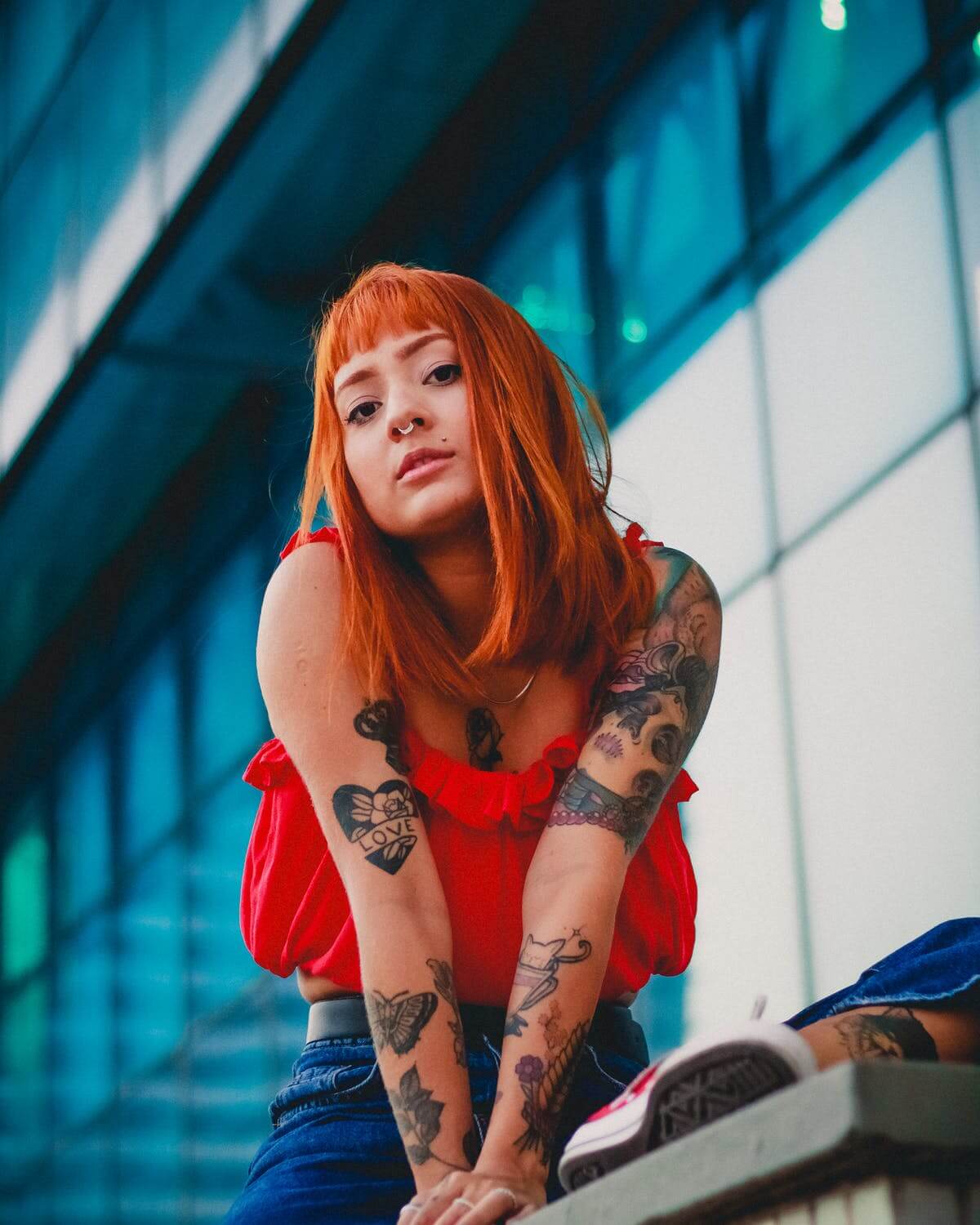 a person sitting on a chair